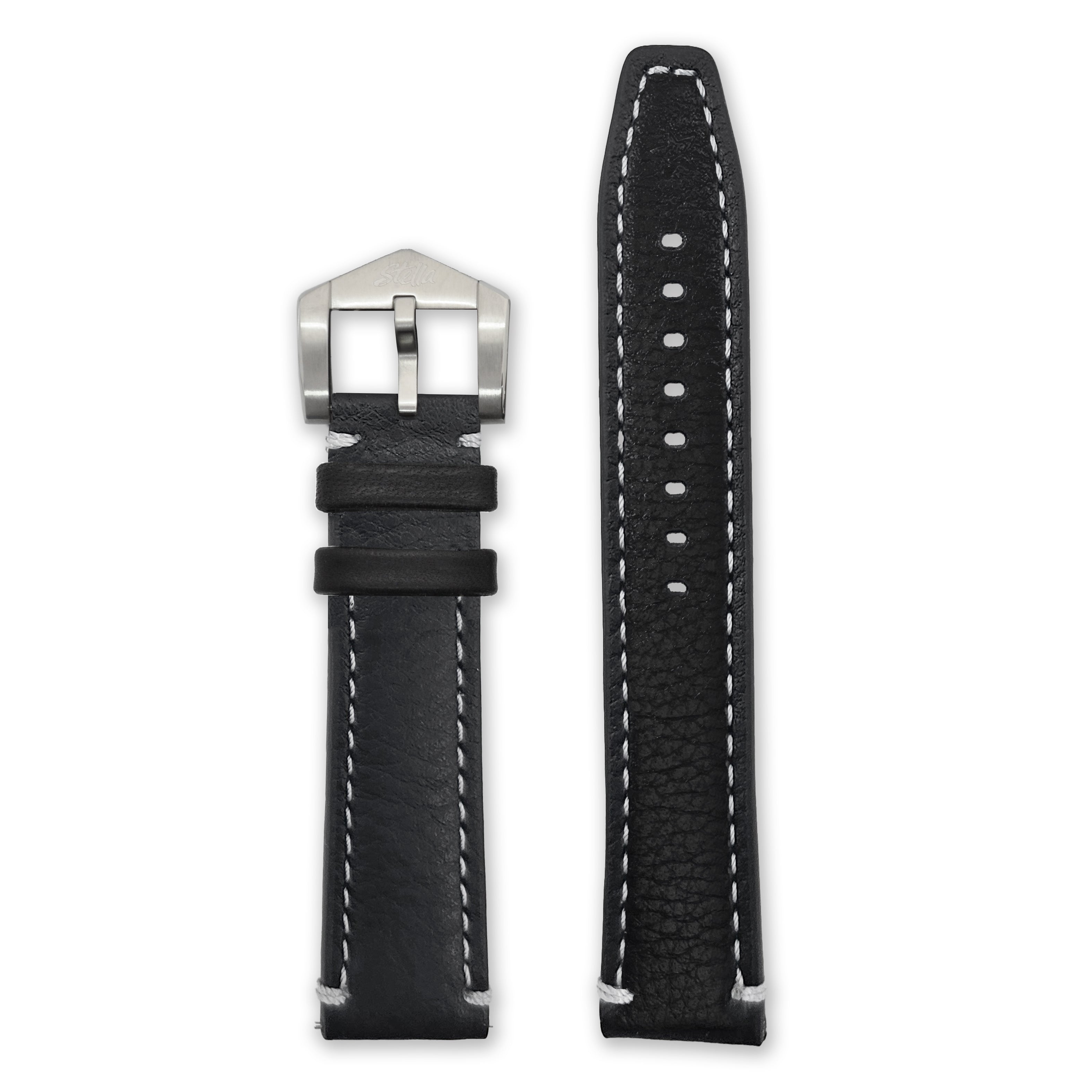 Black Italian Leather Strap