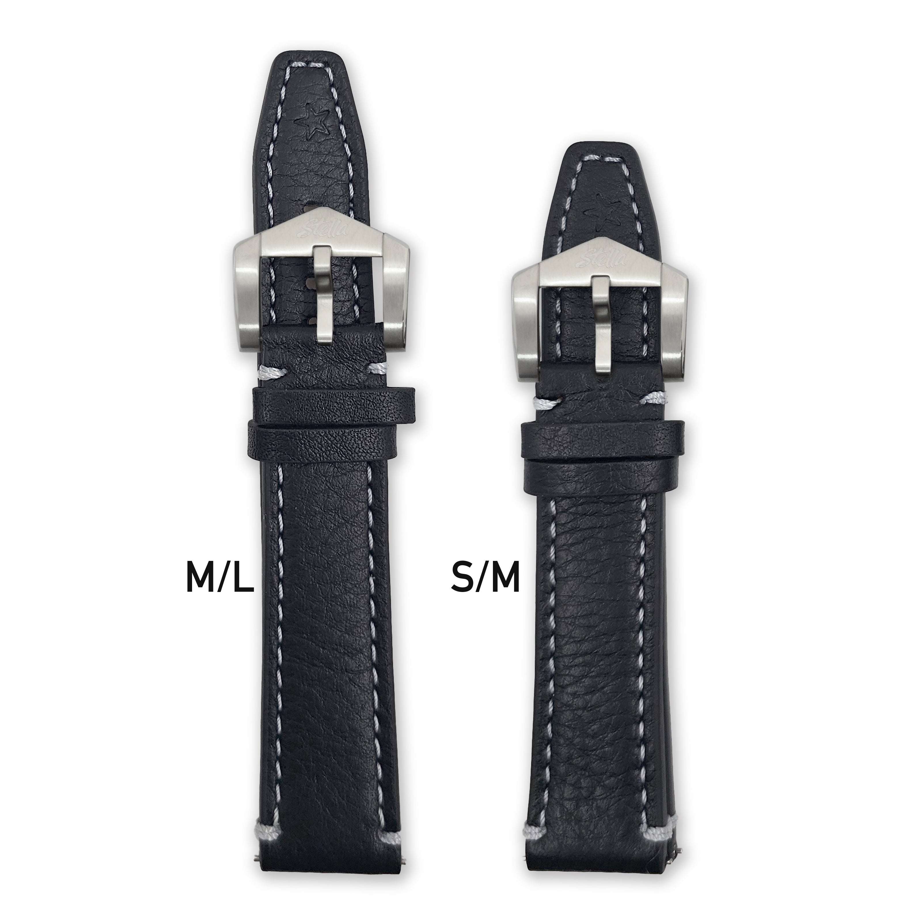 Black Italian Leather Strap