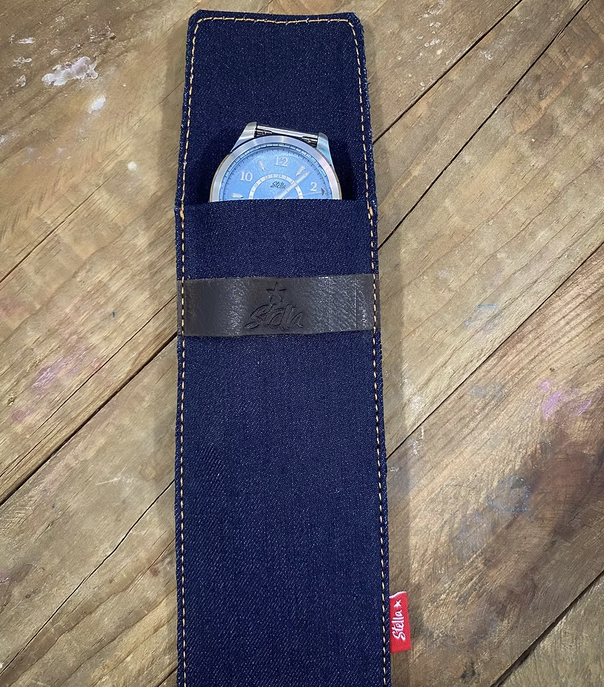 Denim Watch Pouch